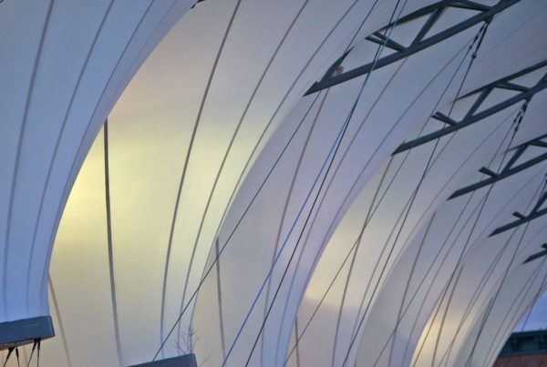 rosa parks transit center tensile membrane structure