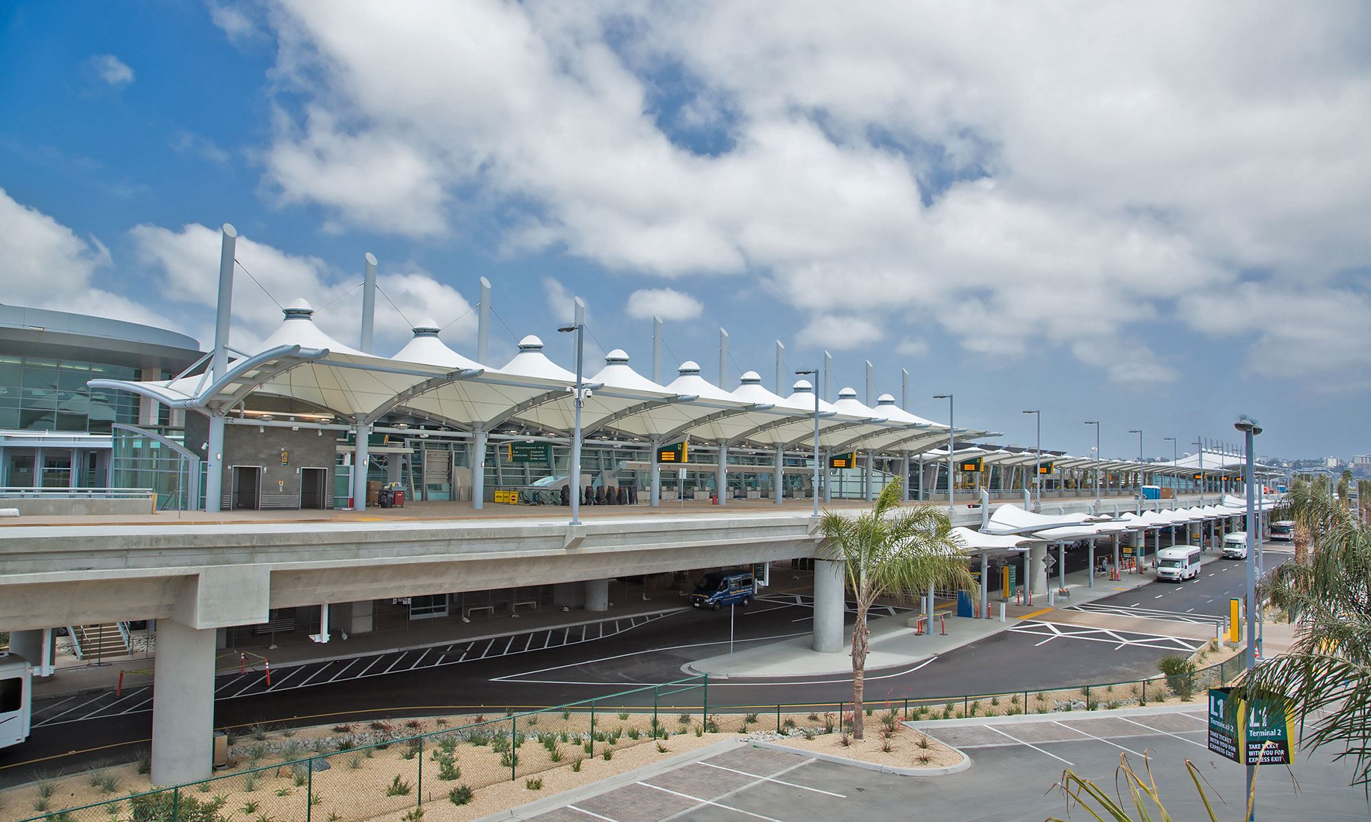 San Diego International Airport Smart Curb Pavilion Airport Passenger Canopies